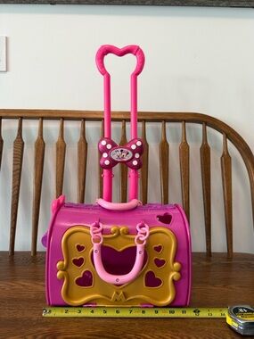 Disney Minnie Mouse Rolling Pet Carrier Toy - Pink & Gold